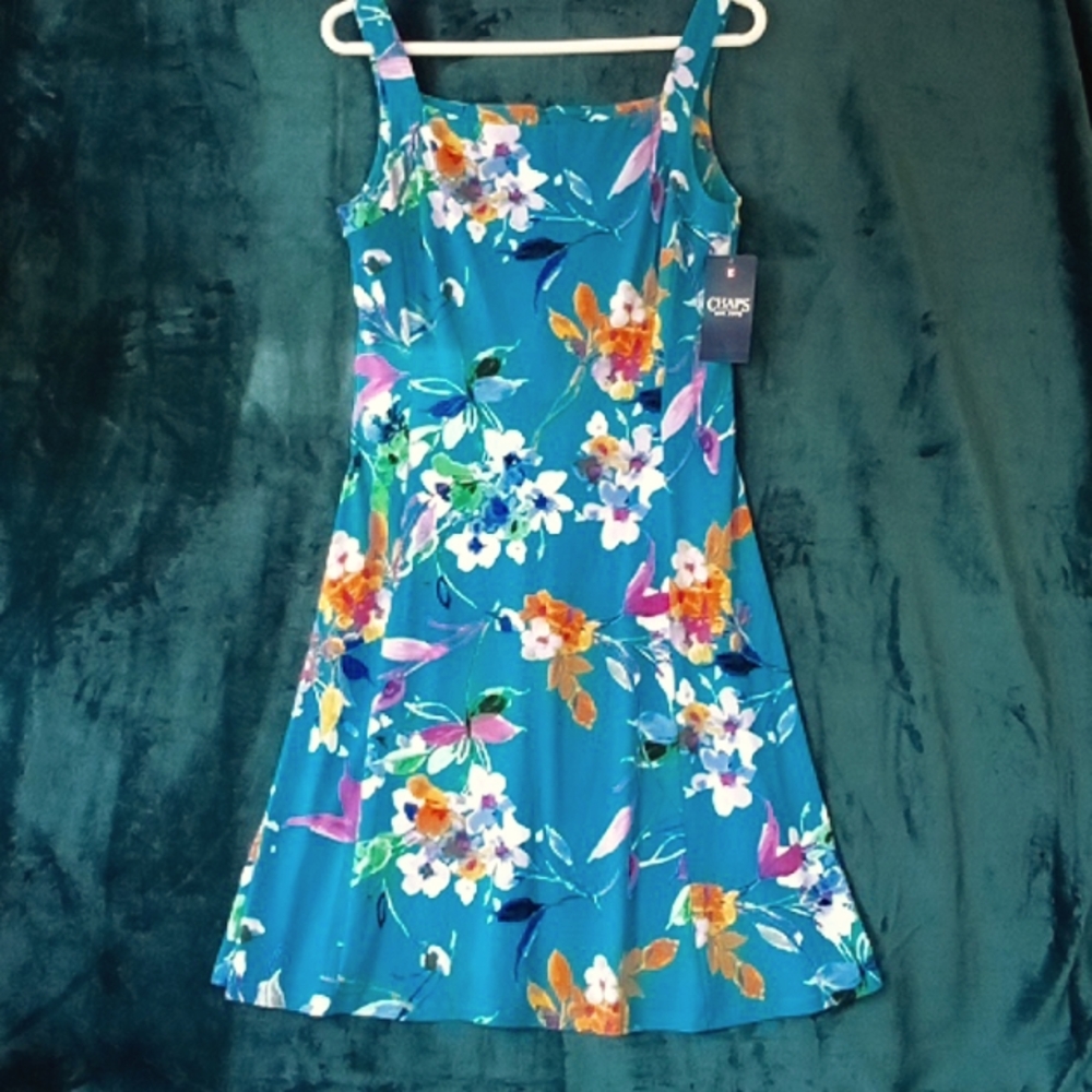 Chaps Ceruln Multi Floral Sundress